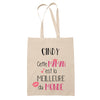 Tote Bag Cindy Meilleure Maman - Planetee