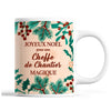 Tasse Noël Cheffe de Chantier femme Beige - Planetee