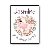 Affiche Jasmine Amour et Biberon de Lait Vache - Planetee