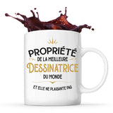 Mug blanc Propriété de la Meilleure Dessinatrice - Planetee