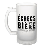 Chope de bière Échecs et bière - Planetee