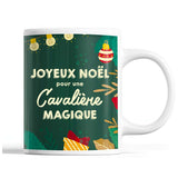 Tasse Noël Cavalière femme Vert - Planetee