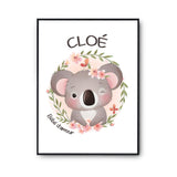 Affiche Cloé Bébé d'amour Koala - Planetee