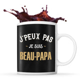 Mug noir J'peux Pas je suis Beau-Papa - Planetee