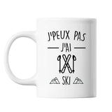 Mug ski j'peux pas Blanc - Planetee