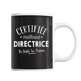 Mug Femme Directrice Meilleure de France | Tasse Noire métier - Planetee