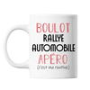 Mug Rallye Automobile C'est ma Routine Blanc - Planetee