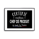 Affiche Chef de produit Homme Meilleur de France Métier - Planetee