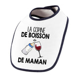 Bavoir bébé La copine de boisson de maman Vin - Planetee