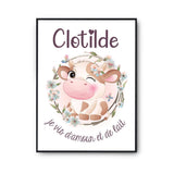 Affiche Clotilde Amour et Biberon de Lait Vache - Planetee