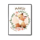 Affiche Marie Bébé d'amour Renard - Planetee