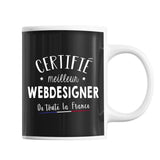 Mug Homme Webdesigner Meilleur de France | Tasse Noire métier - Planetee