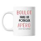 Mug Faire un Potager C'est ma Routine Blanc - Planetee