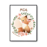 Affiche Mia Bébé d'amour Renard - Planetee