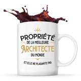 Mug blanc Propriété de la Meilleure Architecte - Planetee