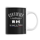 Mug Femme RH Meilleure de France | Tasse Noire métier - Planetee