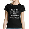 T-shirt femme Martine départ retraite - Planetee