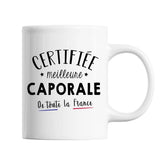 Mug Femme Caporale Meilleure de France | Tasse Blanc métier - Planetee