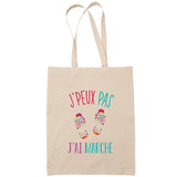 Sac Tote Bag J'peux pas Marche beige - Planetee