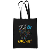 Sac Tote Bag Épaulé Jeté Haltérophilie Je peux pas Noir - Planetee