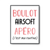 Affiche Airsoft C'est ma Routine - Planetee