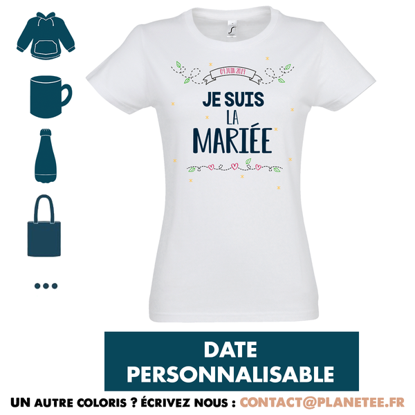 Cadeau Équipe Mariée Date EVJF Personnalisable - Planetee