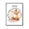 Affiche Jade Bébé d'amour Renard - Planetee