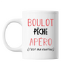 Mug Pêche C'est ma Routine Blanc - Planetee