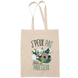 Sac Tote Bag J'peux pas Paresseux beige - Planetee