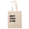 Sac Tote Bag Best Cœur Ever - Planetee