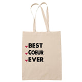 Sac Tote Bag Best Cœur Ever - Planetee