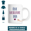 Mug Élu(e) Meilleur(e) Membre Famille Personnalisable - Planetee