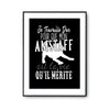 Affiche American Staffordshire Je travaille dur - Planetee
