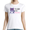 T-shirt Femme En couple avec mon chat - Planetee
