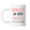 Mug Ju-Jitsu C'est ma Routine Blanc - Planetee