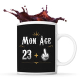 Mug anniversaire 24 ans Humour - Planetee