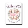 Affiche Guillemette Amour et Biberon de Lait Vache - Planetee