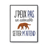 Affiche J'peux pas Setter - Planetee