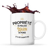 Mug blanc Propriété du Meilleur Marin - Planetee
