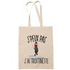 Sac Tote Bag J'peux pas Trottinette beige - Planetee
