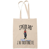 Sac Tote Bag J'peux pas Trottinette beige - Planetee