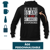 Idée Cadeau Expérience Âge Personnalisable Noir - Planetee