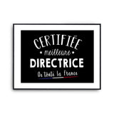 Affiche Directrice Femme Métier Meilleure de France - Planetee