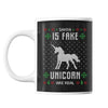 Mug de Noël - Santa Fake Unicorn Real - Planetee