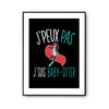 Affiche Baby sitter j'peux pas Noir - Planetee