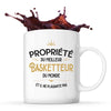 Mug blanc Propriété du Meilleur Basketteur - Planetee