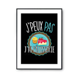 Affiche Pâtisserie j'peux pas Noir - Planetee