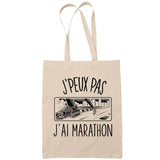 Sac Tote Bag J'peux pas Marathon beige - Planetee