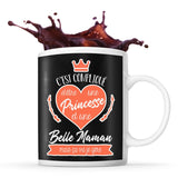 Mug noir Princesse Belle-Maman - Planetee