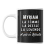 Mug prénom Myriam cadeau départ retraite - Planetee